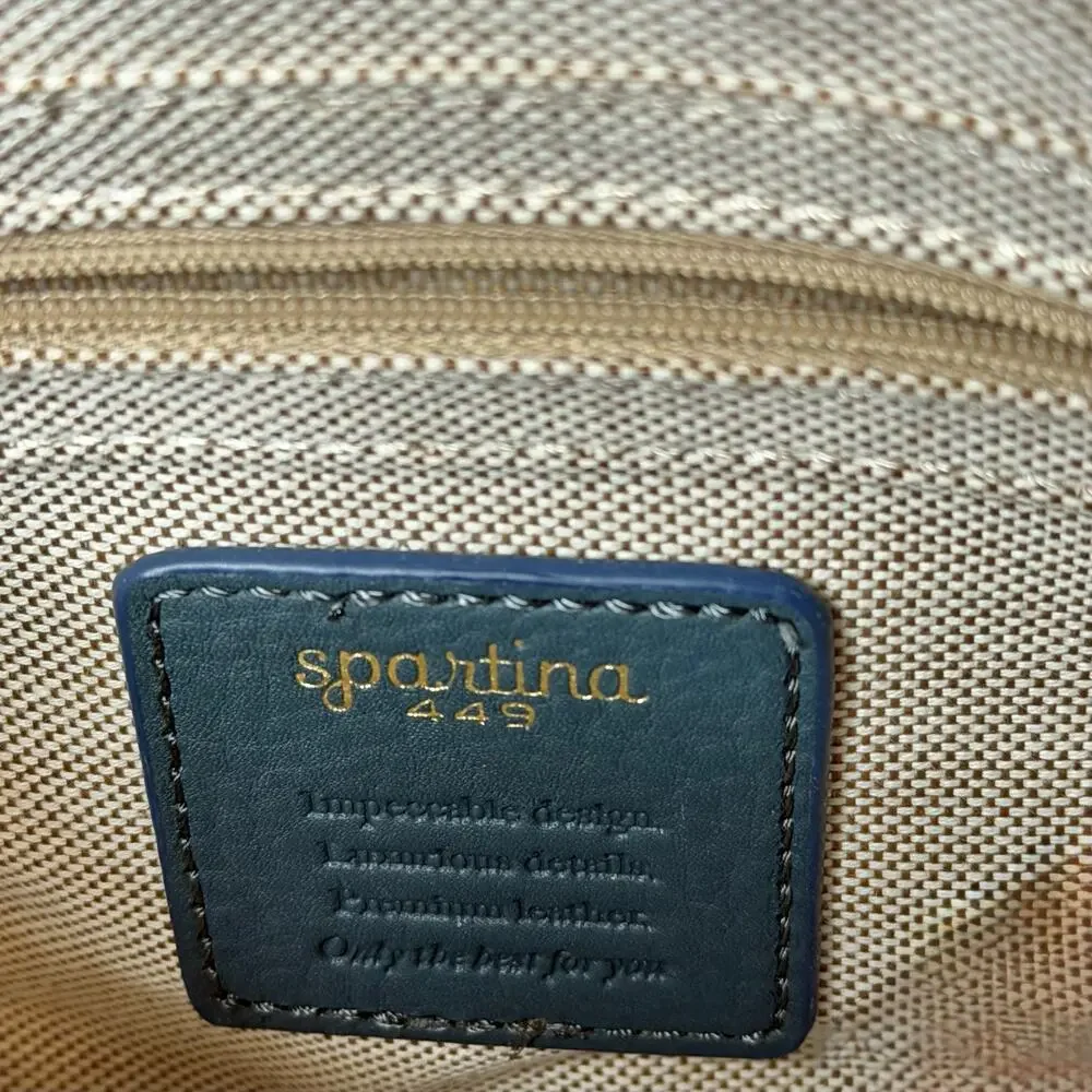 Spartina 449 Siren Dune Satchel Twilight Teal Suede Leather Crossbody NWOT